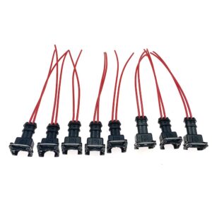8 pack fuel injector connector pigtail wiring plugs clips cut splice for bosch ev1 any rc replace ev1 obd1