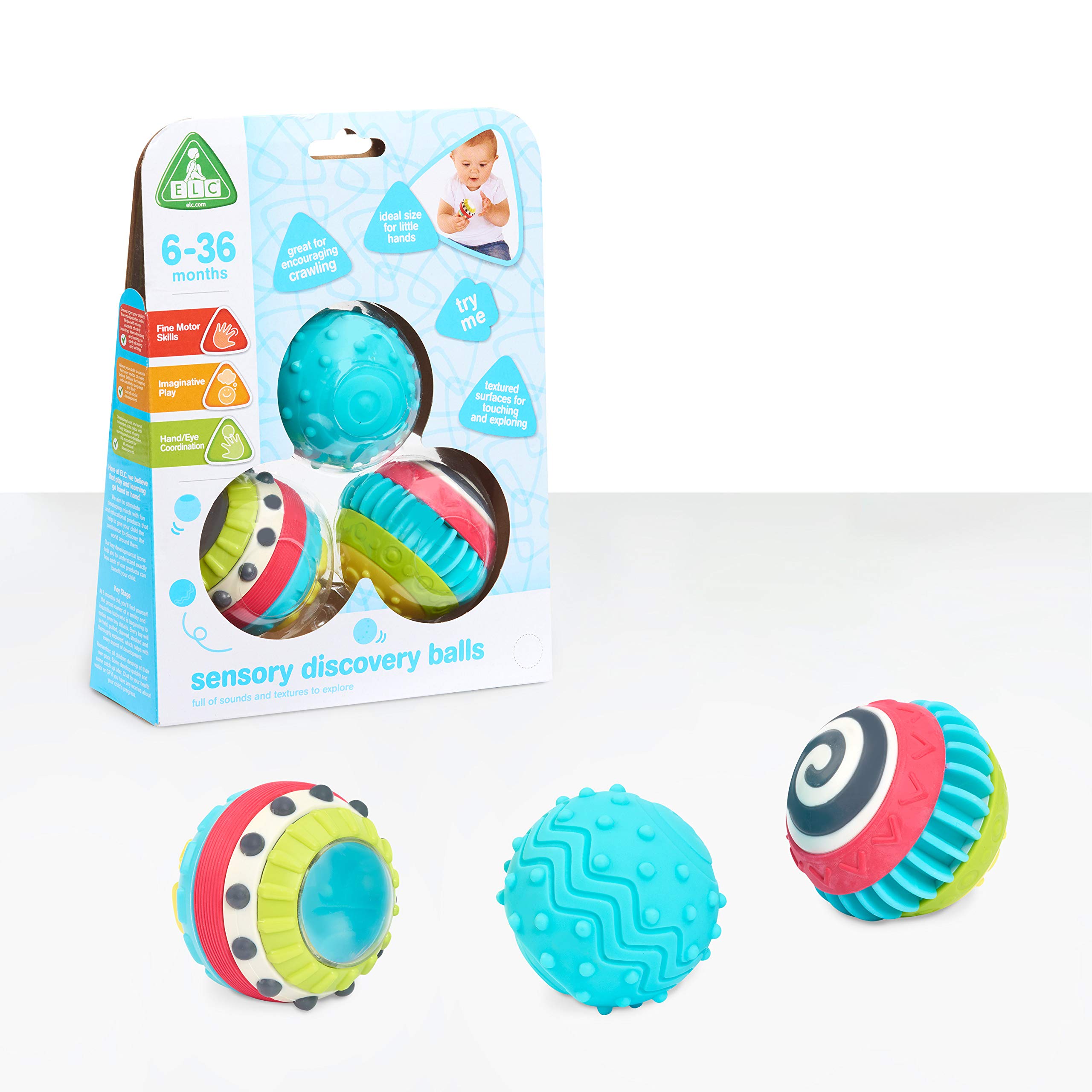 Early Learning Centre Sensory Discovery Balls, Fine Motor Skills, Hand Eye Coordiation, Imaginative Play, Kids Toys for Ages 6 Month, Amazon Exclusive