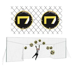 open goaaal soccer goal net & soccer backstop net with rebounder - soccer nets for backyard all in one & practice targets - soccer goals for backyard - large size (2 pack)