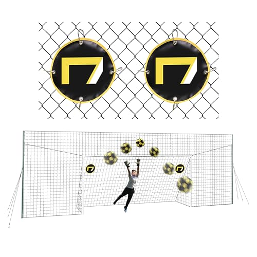 Open Goaaal Soccer Goal Net & Soccer Backstop Net with Rebounder - Soccer Nets for Backyard All in One & Practice Targets - Soccer Goals for Backyard - Large Size (2 Pack)