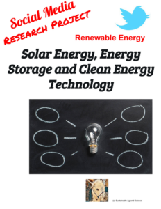 solar energy, energy storage and clean energy technology - social media activity twitter lesson plan