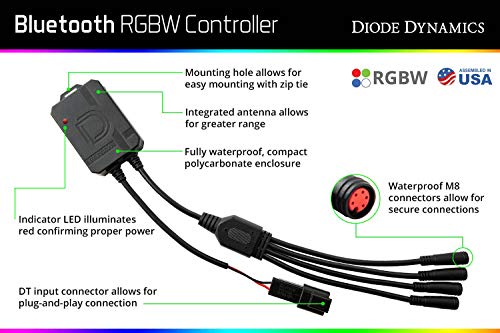 Diode Dynamics Bluetooth RGBW M8 Controller (1-Channel)