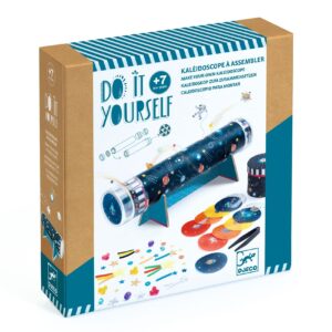 djeco diy space kaleidoscope - build your own & see space wonders for school or gifts - fun & creative for family & friends, educational stem toy space crafts for kids ages 7+