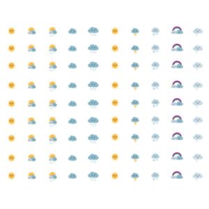 seasonstorm cute weather logo emoticon precut waterproof decoration album planner stickers scrapbooking diary sticky paper flakes