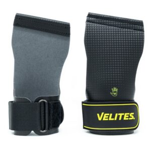 Velites Professional Athlete Hand Grips for Crosstraining or High-Intensity Training | QUAD CARBON Hand Grips for Men and Women Athletes (Large)