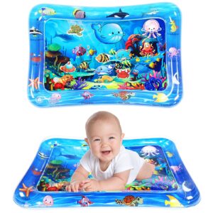 wsper tummy time water mat inflatable water play mat for 3 6 9 months baby boy & girl, early activity center for newborn infants