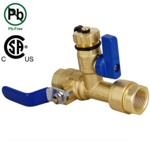 Twinkle Star 3/4 Inch IPS Isolator Tankless Water Heater Service Valve Kit, with Pressure Relief Valve, Clean Brass Construction