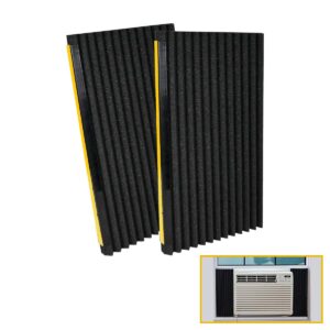 lbg products window air conditioner foam insulation panels,ac side insulating panel kit,2 pack,black, 17in high x 9in wide x 7/8in thick