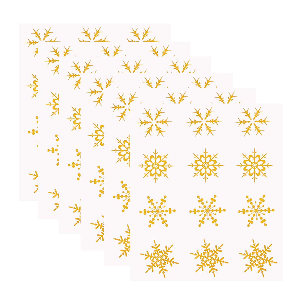 300pcs Snowflake Decorative Gold Circle Envelope Seals Stickers Self-Adhesive Universal Sealing Stickers Gift Boxes Stickers Label Stickers