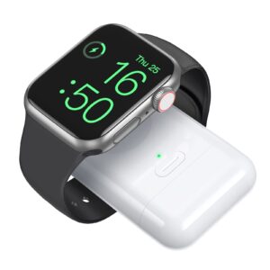 oifen for apple watch wireless charger, portable iwatch charger magnetic wireless charger 1000mah power bank for apple watch series 7/6/se/5/4/3/2/1,white