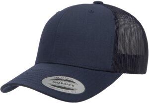 yupoong yp classics retro trucker cap, navy, osfa