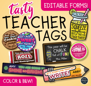 back to school student gift tags • editable meet the teacher gift tags