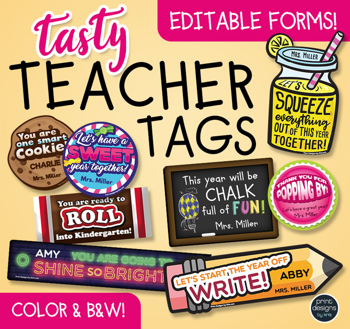 Back to School Student Gift Tags • Editable Meet the Teacher Gift Tags