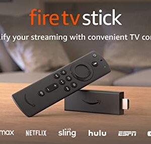 Certified Refurbished Fire TV Stick with Alexa Voice Remote (includes TV controls) | HD streaming device | 2020 release