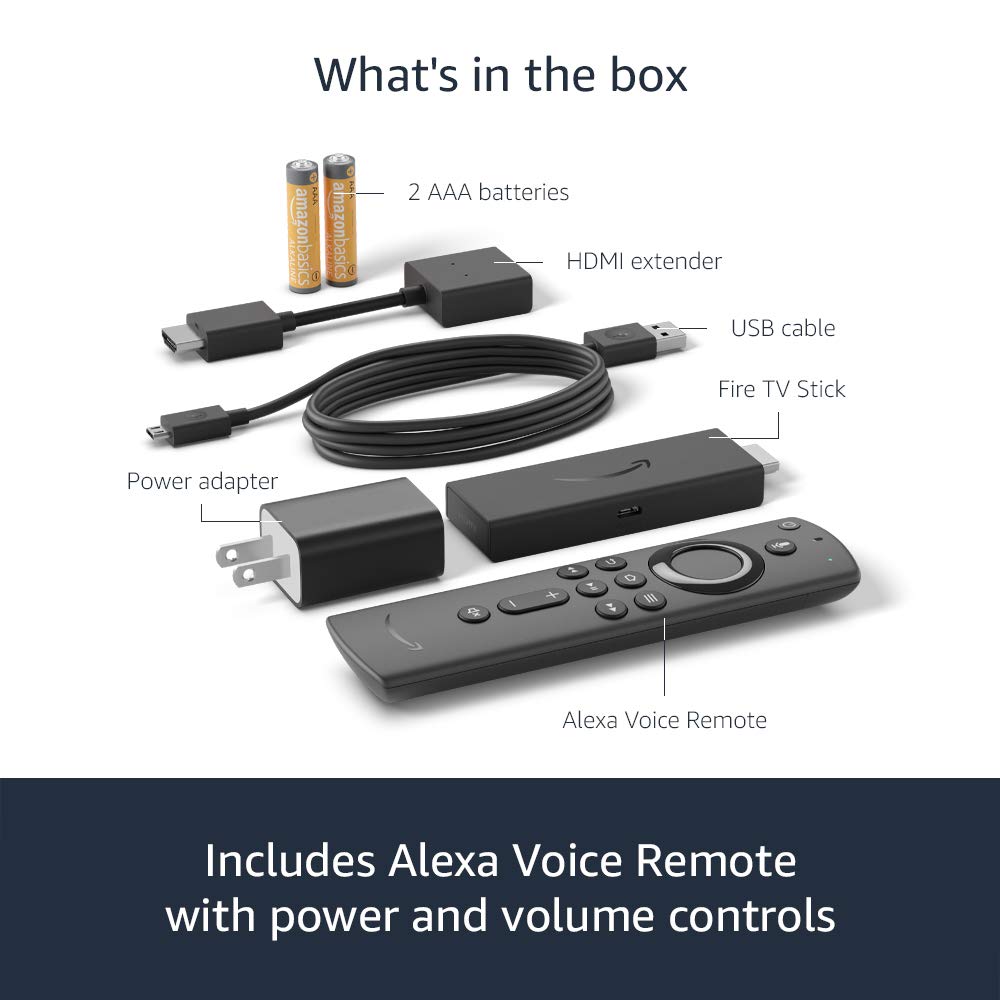 Certified Refurbished Fire TV Stick with Alexa Voice Remote (includes TV controls) | HD streaming device | 2020 release