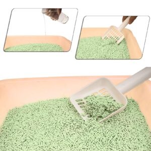 KITTYWOO Tofu Cat Litter, Natural Flushable Cat Litter Easy Clumping Kitty Litter Low Tracking Dust Free & Ultra Odor Control Cat Litter (Green Tea)