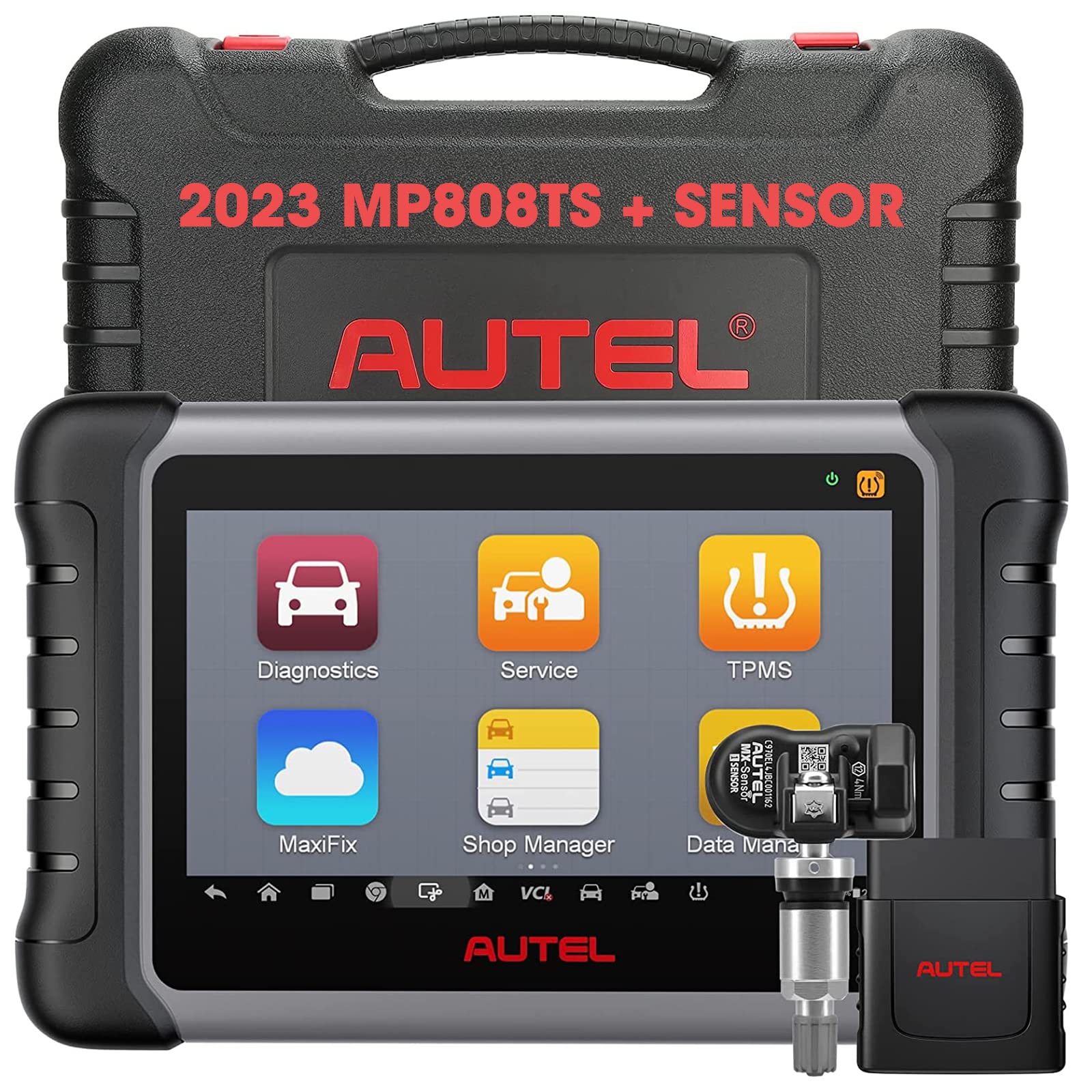 Autel MaxiPRO MP808TS TPMS Scanner: 2023 of MP808BT, TS608, ECU Coding, Active Tests, 31+ Services, AutoVIN, Full TPMS Features with 315+433MHz MX-Sensor, Access AutoAuth for FCA SGW