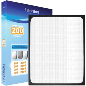 filter bros 200 hepa replacement filter particle fits blueair 205, 280i