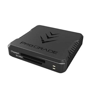 cfexpress type b and sd uhs-ii dual-slot memory card reader by prograde digital | usb 3.2 gen 2 for professional filmmakers, photographers & content creators