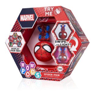 wow! pods avengers collection - spider-man | superhero light-up bobble-head figure | official marvel collectable toys & gifts