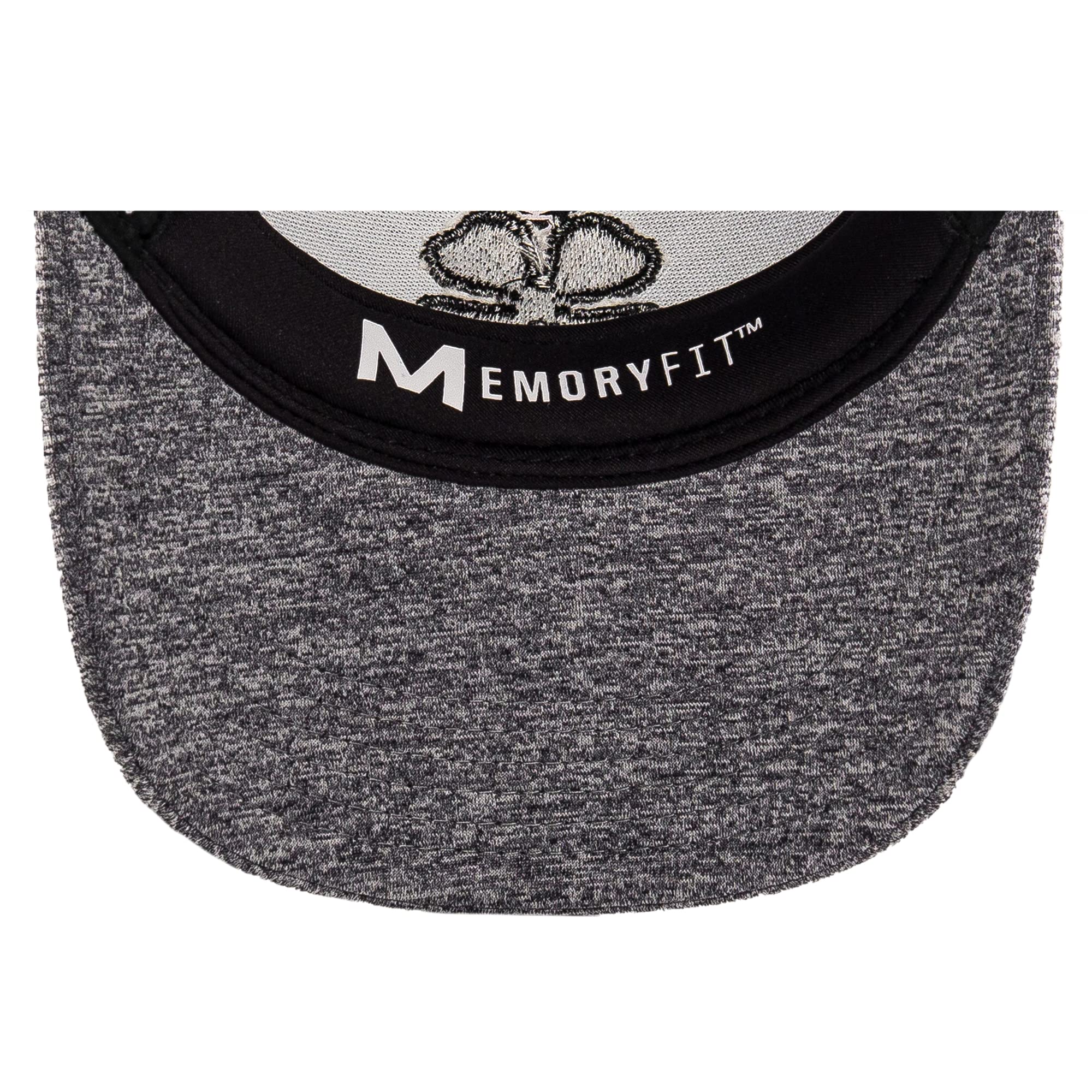 Black Clover Lucky Heather Mesh Grey Flex Cap, Black/Grey/Black Mesh (L/XL)