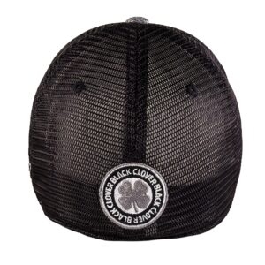 Black Clover Lucky Heather Mesh Grey Flex Cap, Black/Grey/Black Mesh (L/XL)