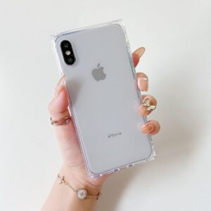 Cocomii Square Case Compatible with iPhone XR - Luxury, Slim, Glossy, Show Off The Original Beauty, Anti-Yellow, Easy to Hold, Anti-Scratch, Shockproof (Crystal Clear)