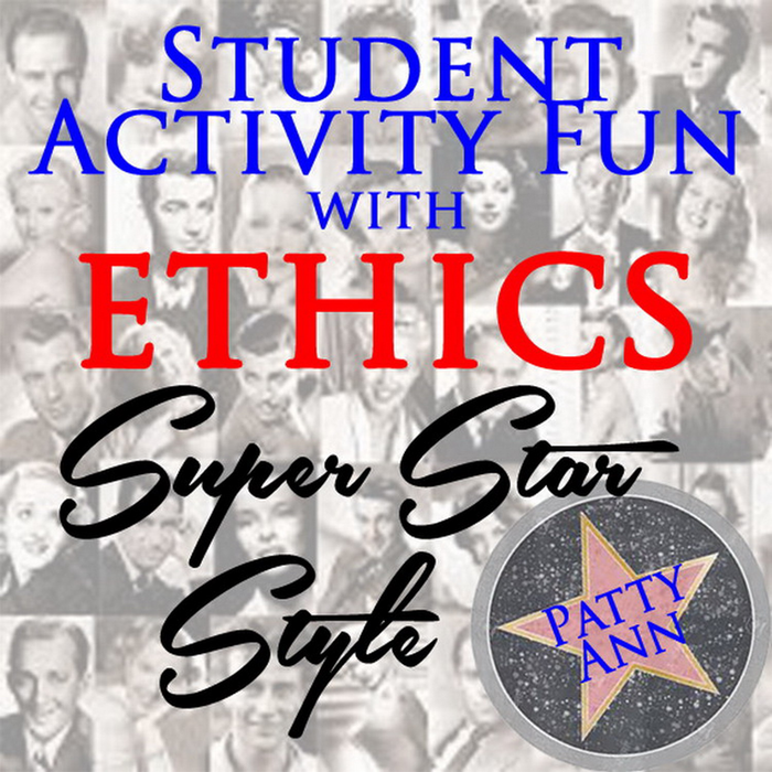 ETHICS & CIVICS Super Star Movie Style > Student Activity Challenge Game *No Prep Handouts *Critical Thinking Activity