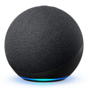 certified refurbished echo (4th gen) | with premium sound, smart home hub, and alexa | charcoal