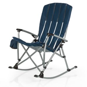 oniva - a picnic time brand outdoor rocking camp chair - xl heavy duty camping chair for adults, (navy blue)