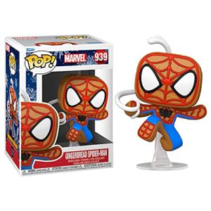 funko pop marvel: gingerbread spider-man, multicolor, 4 inches, (50664)