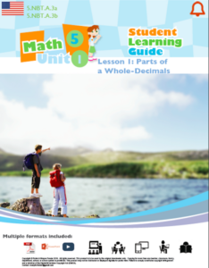 grade 5: math: decimals: l1: parts of a whole - decimals 5.nbt.a.3a 5.nbt.a.3b