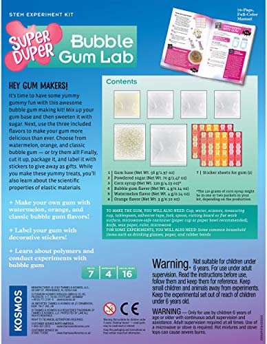 Thames & Kosmos Super Duper Bubble Gum Lab STEM Experiment & Activity Kit | Make Your Own Yummy Bubble Gum in 3 Flavors! | Learn About Science of Elastic Materials | Food Ingredients Included Small