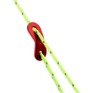 Wenlian Aluminum Alloy Rope Adjuster, Tent Rope Tensioner for Camping Hiking, Pack of 12,red