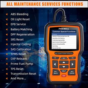 FOXWELL NT510 Elite fit for Ford Lincoln Mercury Diagnostic Tool, Bidirectional OBD2 Scanner, Full Systems Battery Registration All Reset BMS ABS SRS Airbag EPB TPMS DPF Regen, Car Code Reader