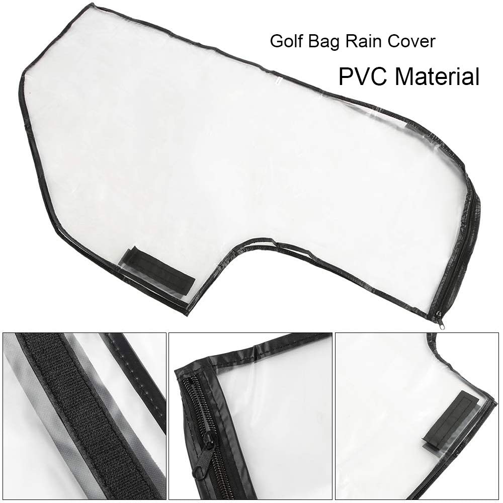 HOW TRUE Golf Bag Rain Cover Waterproof PVC Golf Bag Rain Protection Cover with Hood for Golf Push Carts