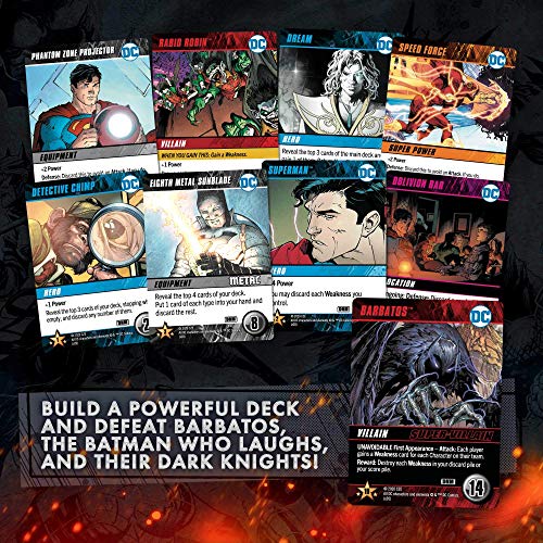 Cryptozoic Entertainment DC Deck Building Game - Dark Nights Metal - Defeat The Batman Who Laughs and his Dark Knights - for 2 to 5 Players - Ages 15