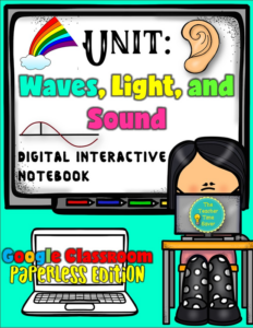 waves- light and sound digital and printable lessons