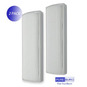 PUREBURG TPP220F True HEPA Replacement Filters Compatible with Therapure TPP220F TPP220M TPP220H,TPP220 Air Purifiers,2-Pack H13 4-Stage Filtration Activated Carbon