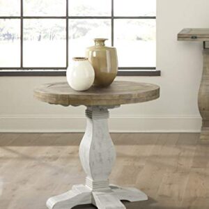 Martin Svensson Home Napa, End Table, White Stain and Reclaimed Natural