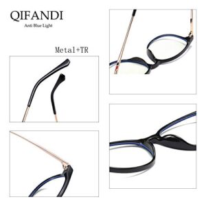 Dalfand Blue Light Blocking Glasses - Women/Man 3Pack Round Frame Computer/Reading/Gaming Blue Light Glasses Non Prescription (c3)