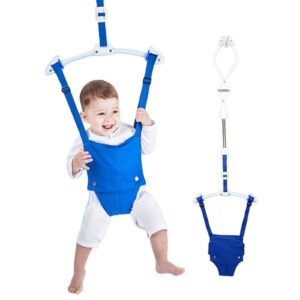 xiangtat baby door jumper, playful parade door jumper door clamp adjustable strap for toddler infant 6-24 months (blue)