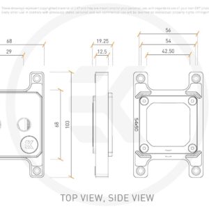 EKWB EK-Quantum Magnitude CPU Water Block, AMD CPU (AM4), D-RGB, Nickel/Acetal