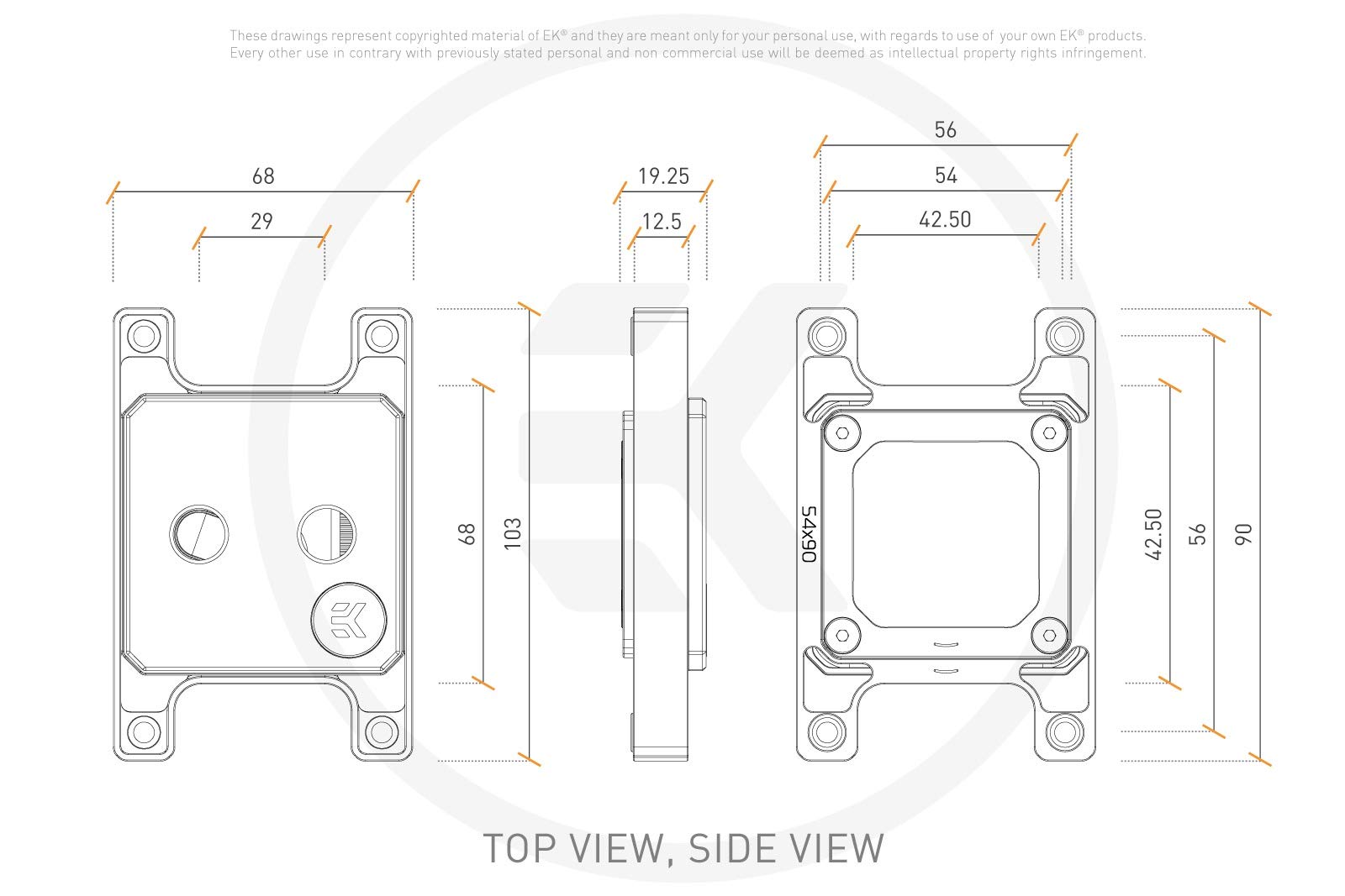 EKWB EK-Quantum Magnitude CPU Water Block, AMD CPU (AM4), D-RGB, Nickel/Acetal