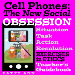 ethics civics: cell phones > the new social obsession ~ guidebook, behavior assessments, corrective actions, lots of activities!
