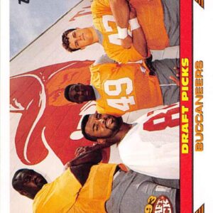 1993 Topps Football #230 Eric Curry/Lamar Thomas/Demetrius DuBose/John Lynch RC Rookie Card Tampa Bay Buccaneers Official NFL Trading Card From The Topps Company