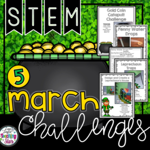 stem march challenges includes st. patrick's day stem