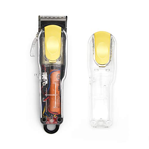 Anrom Hair Clipper Transparent Cover, DIY Replacement Clipper Protective Cover for Wahl 5 Star Cordless Magic Clip Clipper # 8148 Transparent Shell Gold