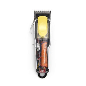 Anrom Hair Clipper Transparent Cover, DIY Replacement Clipper Protective Cover for Wahl 5 Star Cordless Magic Clip Clipper # 8148 Transparent Shell Gold