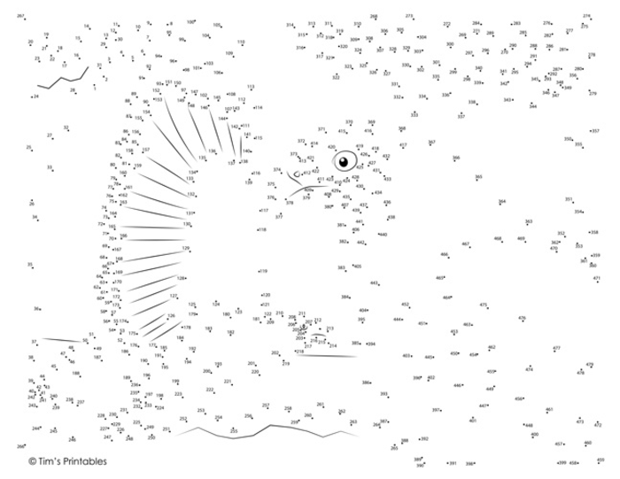 Red Tailed Hawk Extreme Dot-to-Dot / Connect the Dots